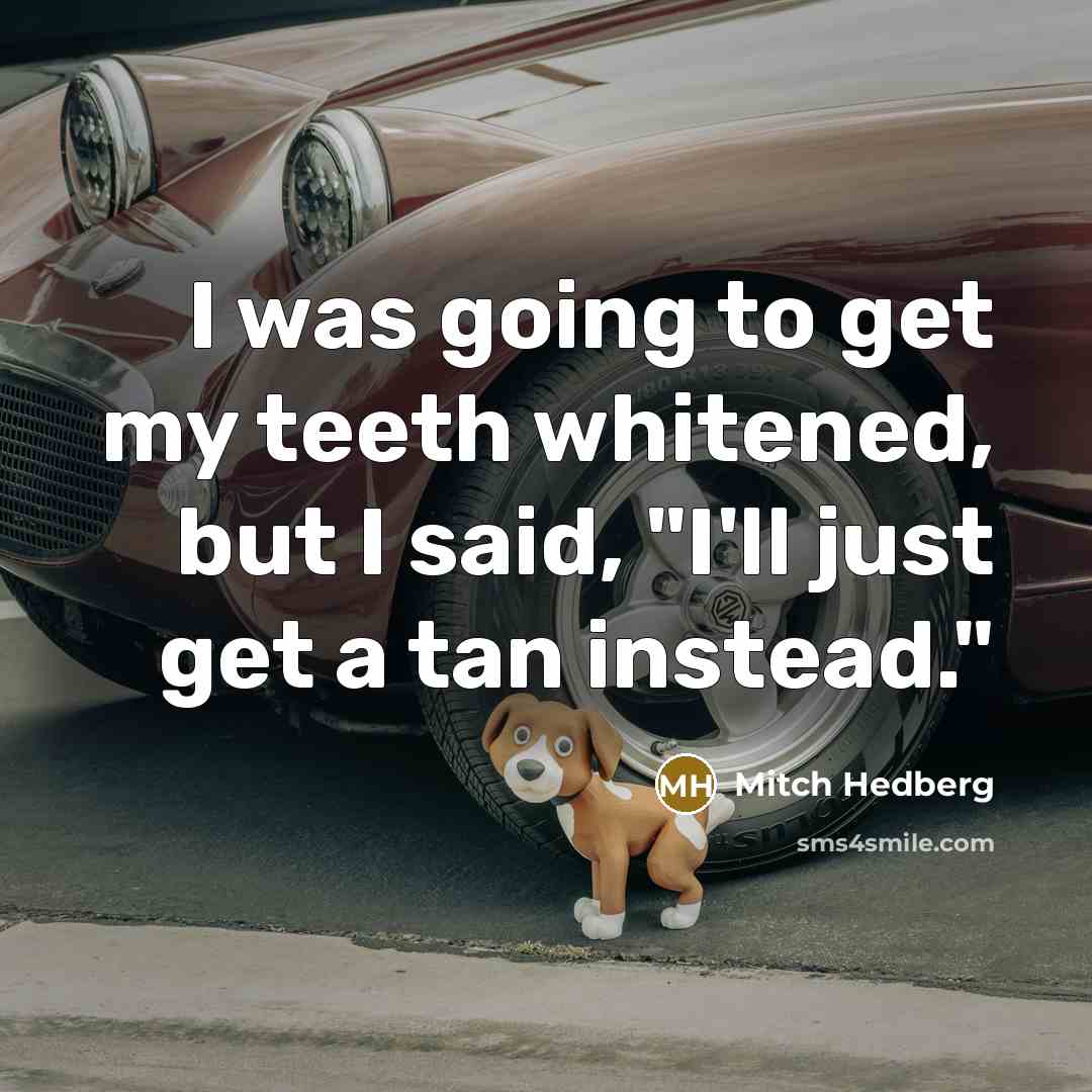“I was going to get my teeth whitened, but I…” quote by Mitch Hedberg