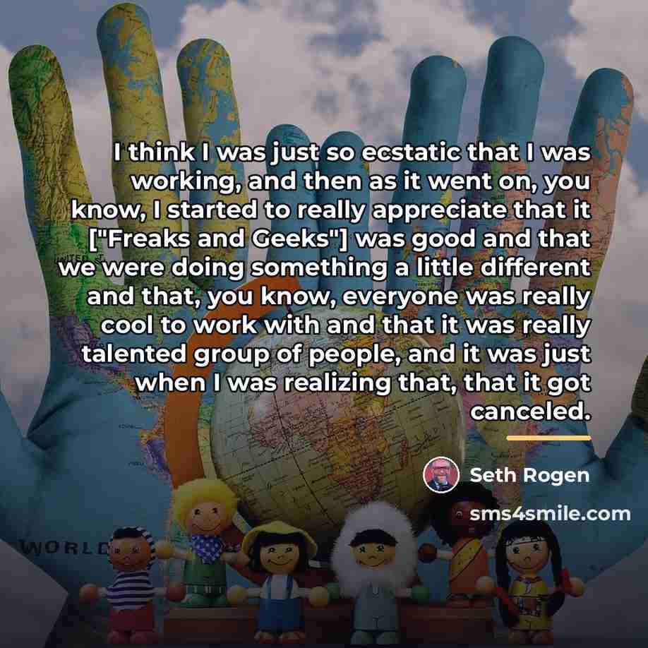“I think I was just so ecstatic that I was…” quote by Seth Rogen