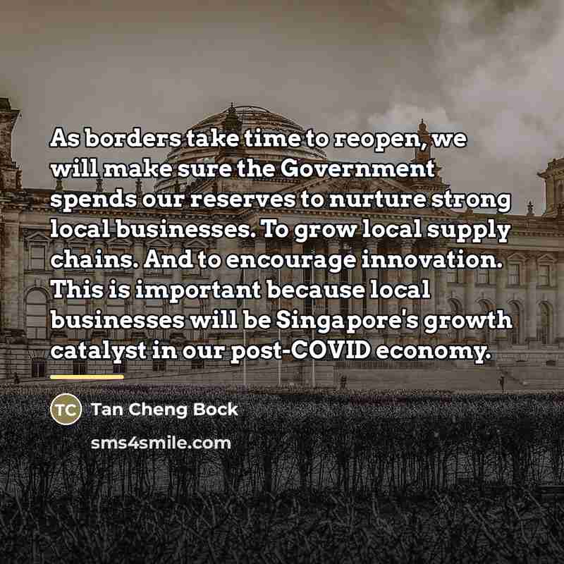 “As borders take time to reopen, we will make sure…” quote by Tan Cheng Bock