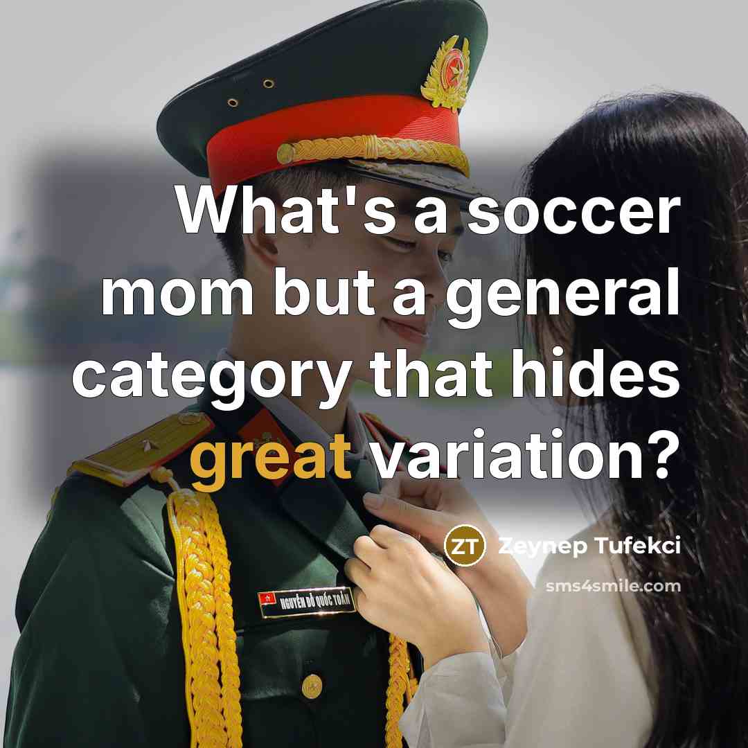 “What's a soccer mom but a general category that hides…” quote by Zeynep Tufekci