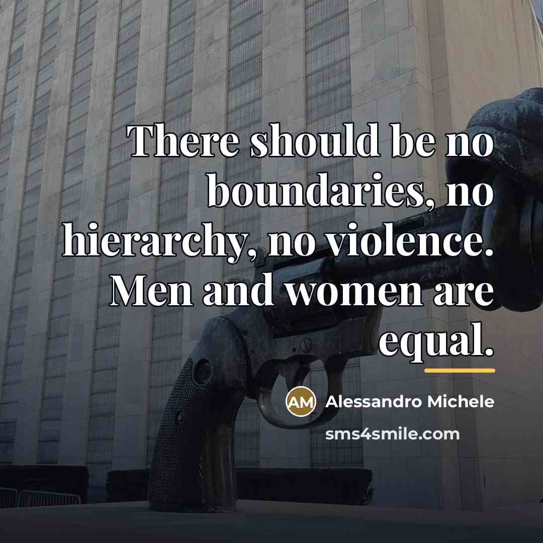 “There should be no boundaries, no hierarchy, no violence. Men…” quote by Alessandro Michele
