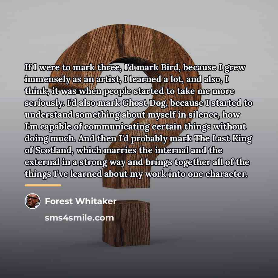 “If I were to mark three, I'd mark Bird, because…” quote by Forest Whitaker