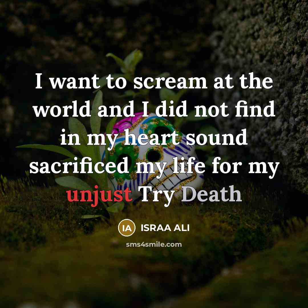 “I want to scream at the world and I did…” quote by Israa Ali