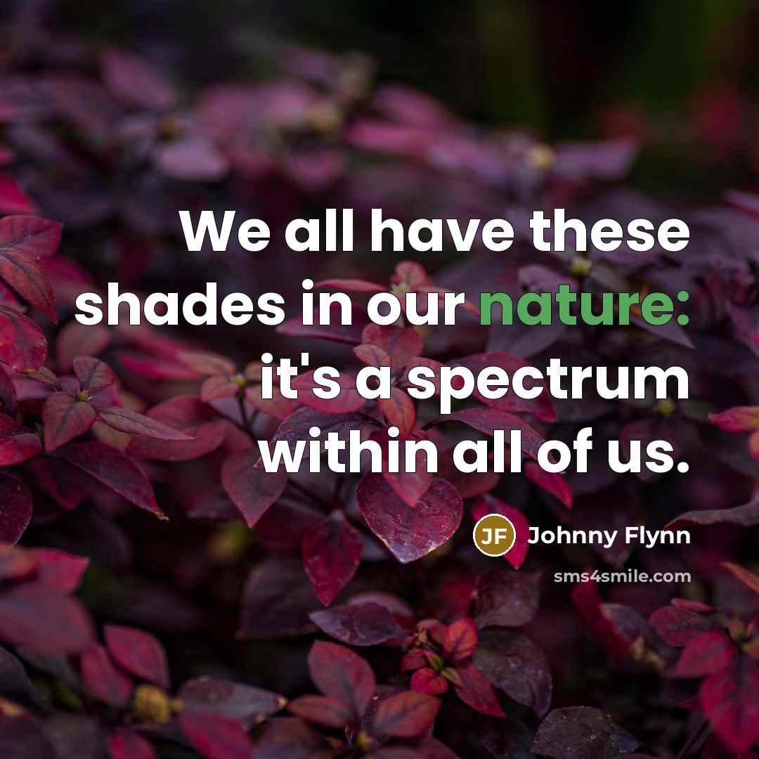 “We all have these shades in our nature: it's a…” quote by Johnny Flynn