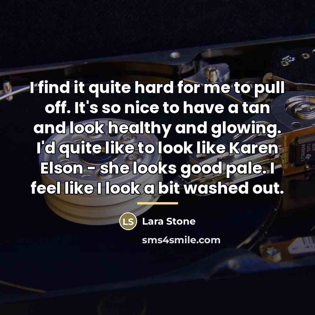 “I find it quite hard for me to pull off.…” quote by Lara Stone
