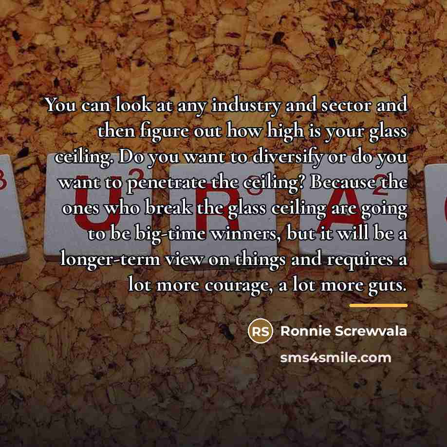 “You can look at any industry and sector and then…” quote by Ronnie Screwvala