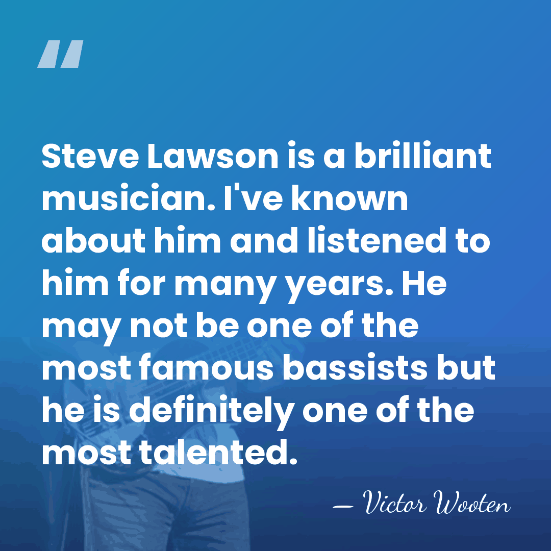 Steve Lawson is a brilliant musician. I've known about him and listened&hellip; - Victor Wooten