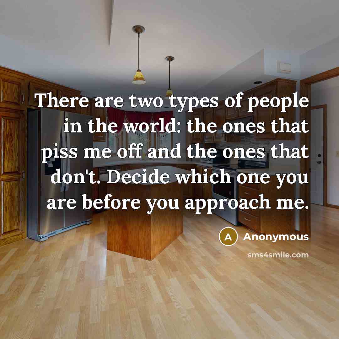“There are two types of people in the world: the…” quote by Anonymous