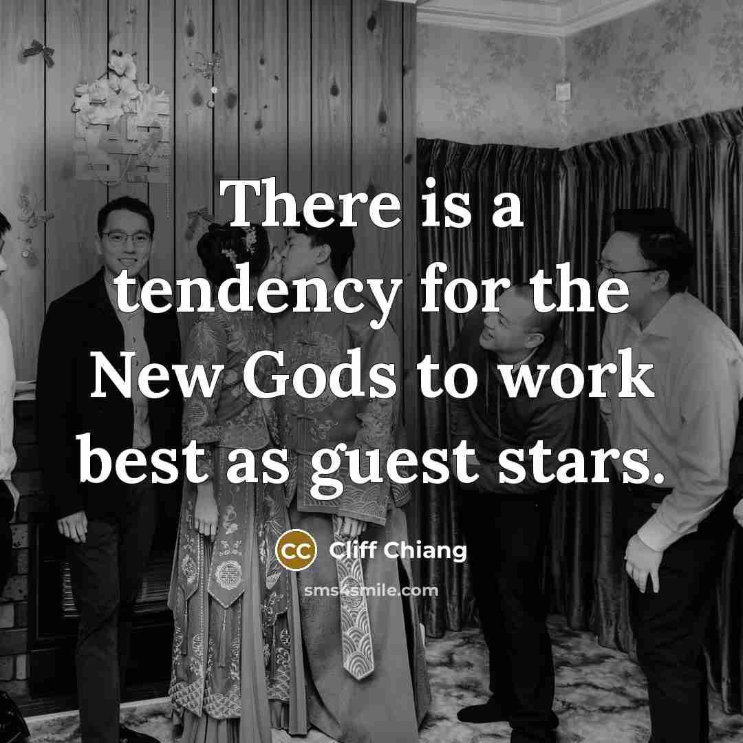 “There is a tendency for the New Gods to work…” quote by Cliff Chiang