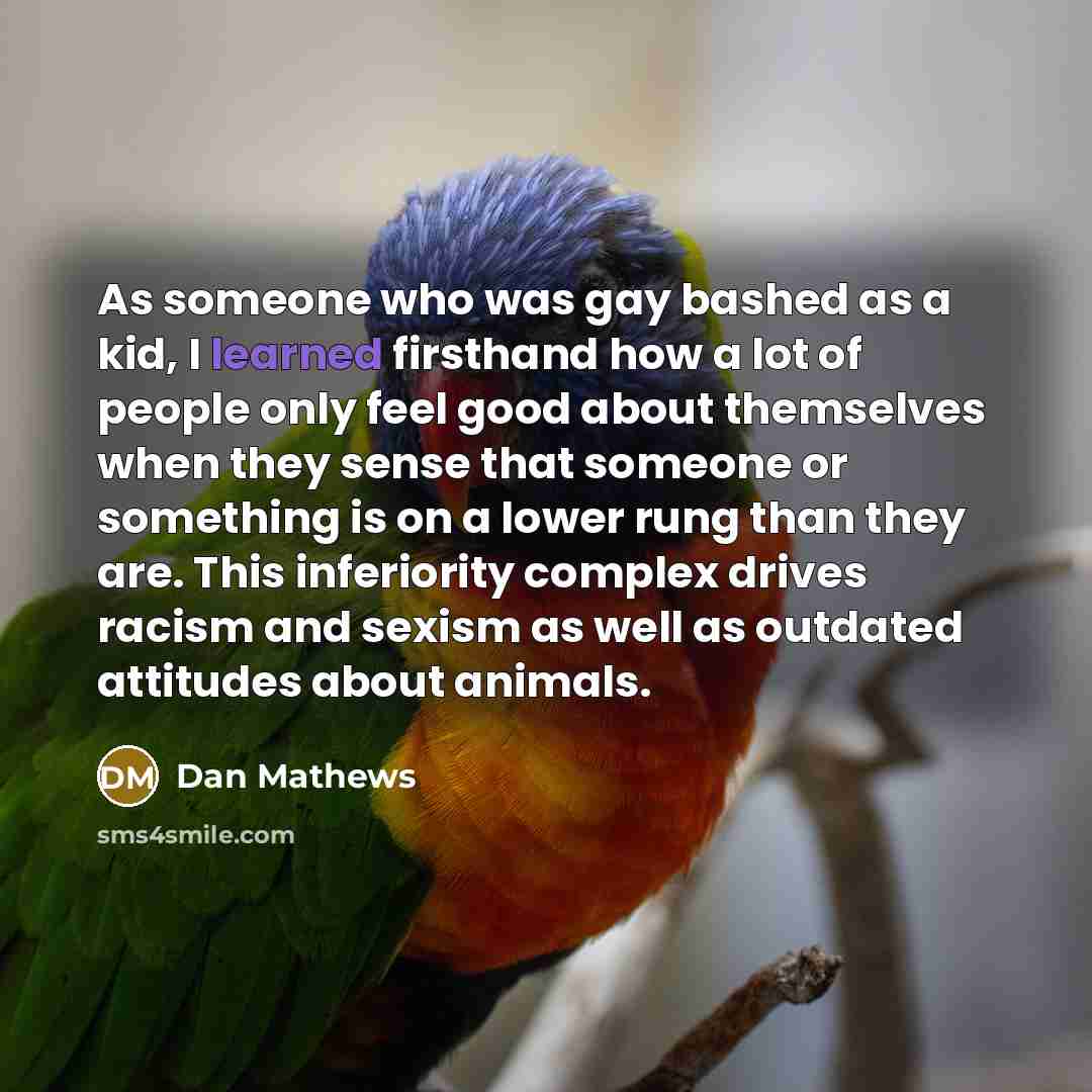 “As someone who was gay bashed as a kid, I…” quote by Dan Mathews