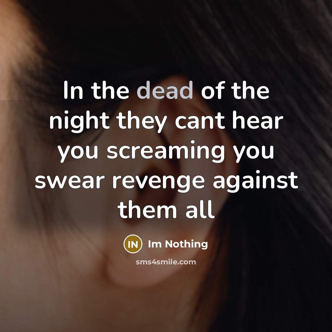“In the dead of the night they cant hear you…” quote by Im Nothing