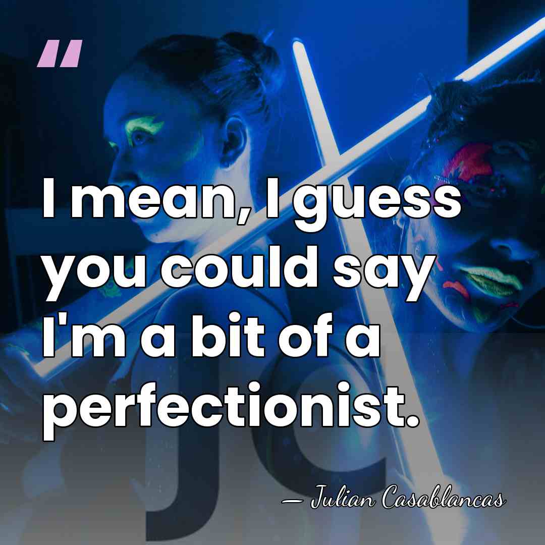 I mean, I guess you could say I'm a bit of a&hellip; - Julian Casablancas