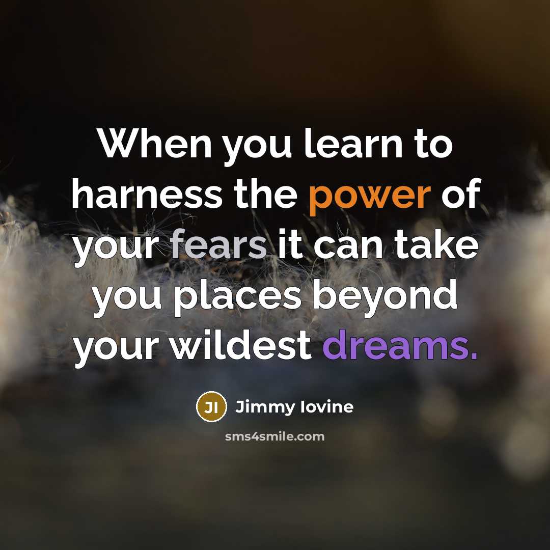 “When you learn to harness the power of your fears…” quote by Jimmy Iovine