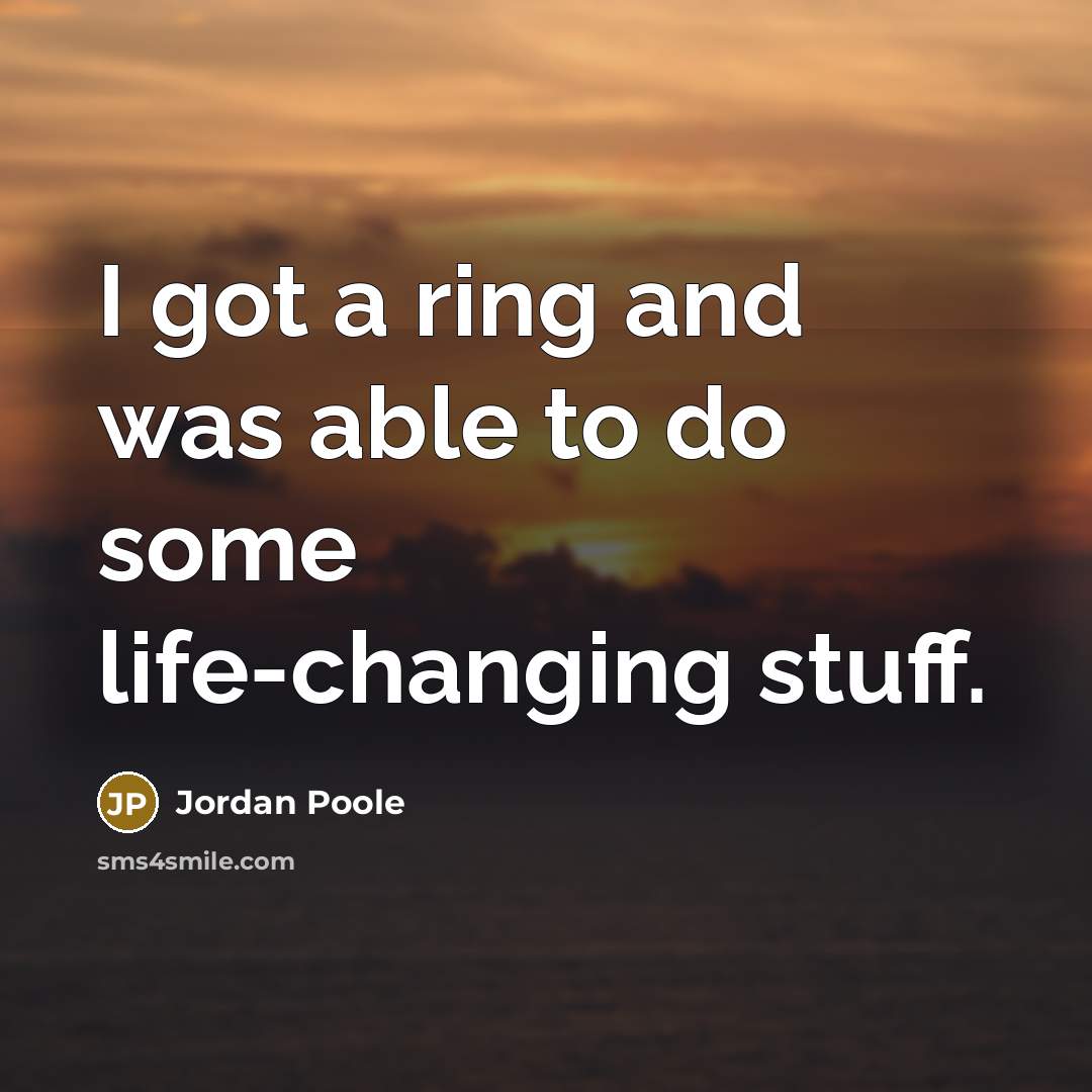 “I got a ring and was able to do some…” quote by Jordan Poole