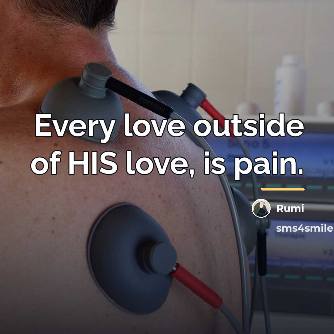 “Every love outside of HIS love, is pain.…” quote by Rumi