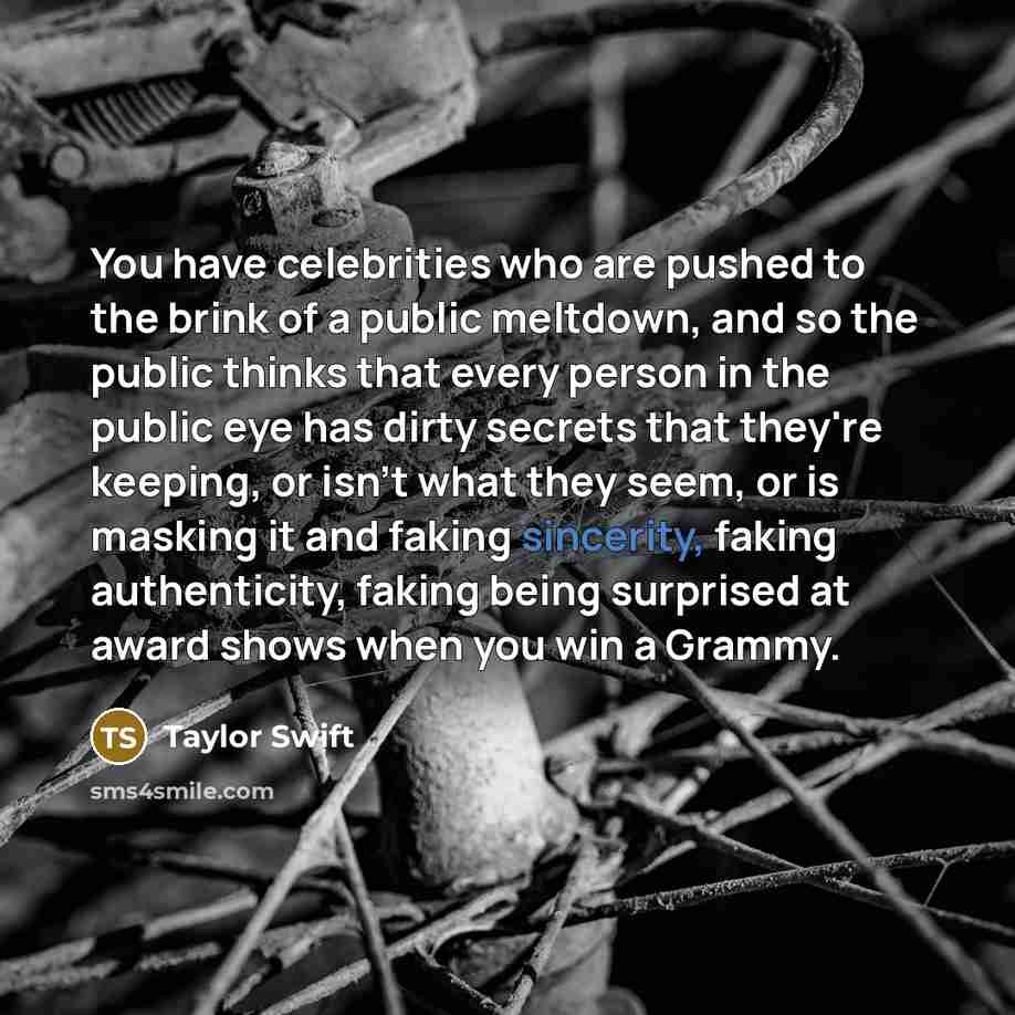 “You have celebrities who are pushed to the brink of…” quote by Taylor Swift