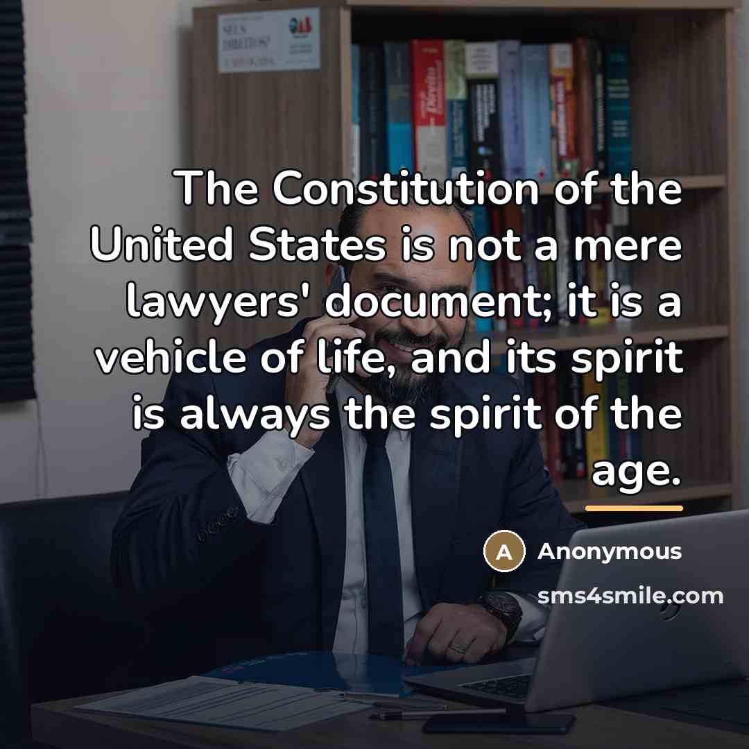 “The Constitution of the United States is not a mere…” quote by Anonymous