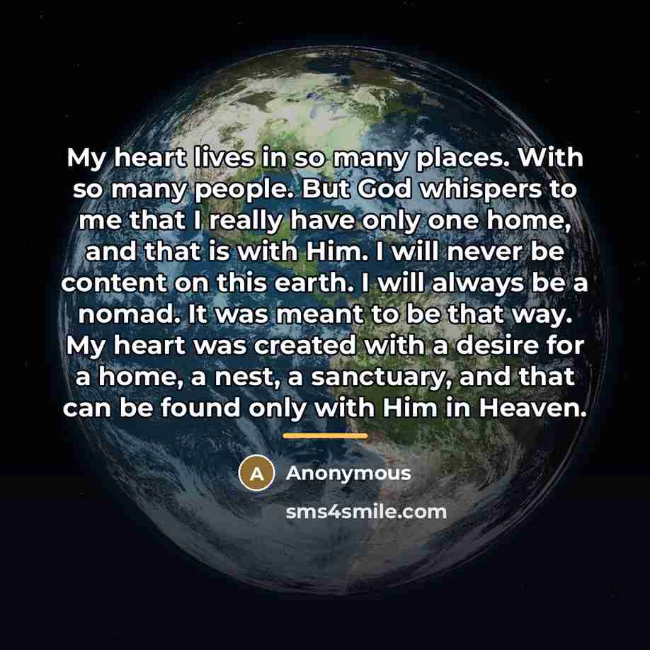 “My heart lives in so many places. With so many…” quote by Anonymous