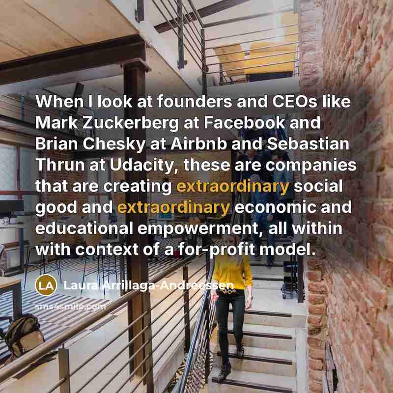 “When I look at founders and CEOs like Mark Zuckerberg…” quote by Laura Arrillaga-Andreessen
