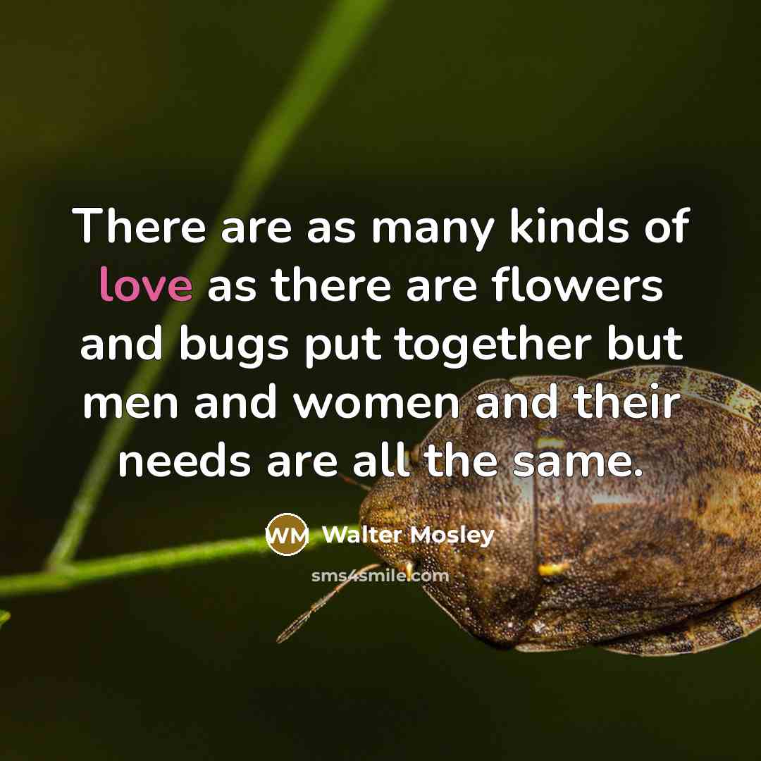 “There are as many kinds of love as there are…” quote by Walter Mosley