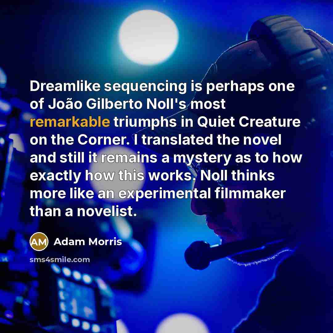 “Dreamlike sequencing is perhaps one of João Gilberto Noll's most…” quote by Adam Morris