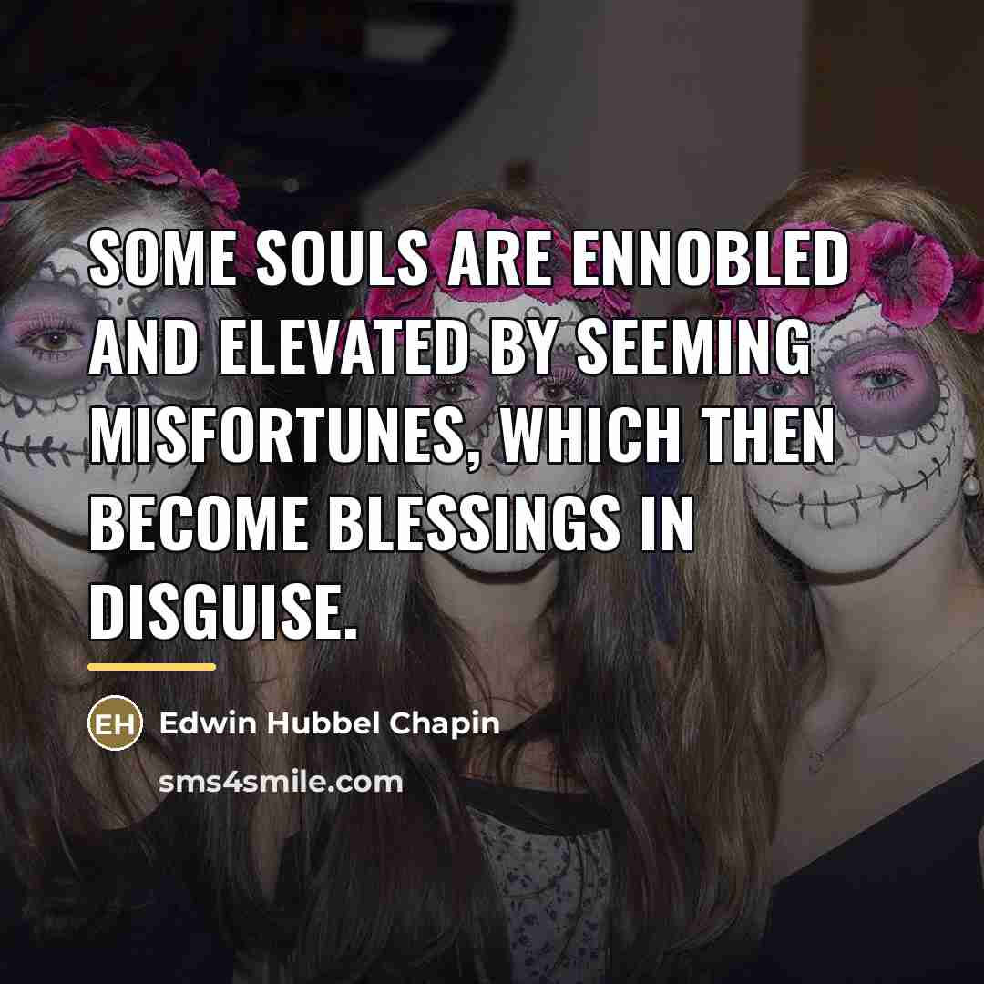 “Some souls are ennobled and elevated by seeming misfortunes, which…” quote by Edwin Hubbel Chapin