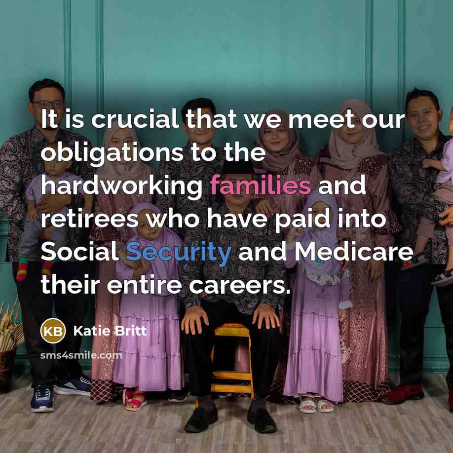 “It is crucial that we meet our obligations to the…” quote by Katie Britt