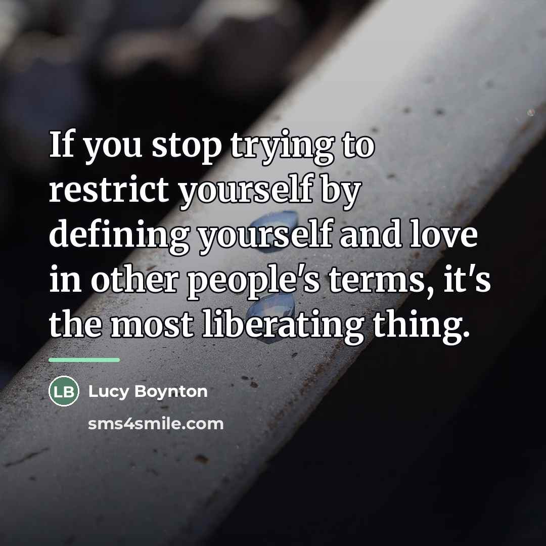 “If you stop trying to restrict yourself by defining yourself…” quote by Lucy Boynton