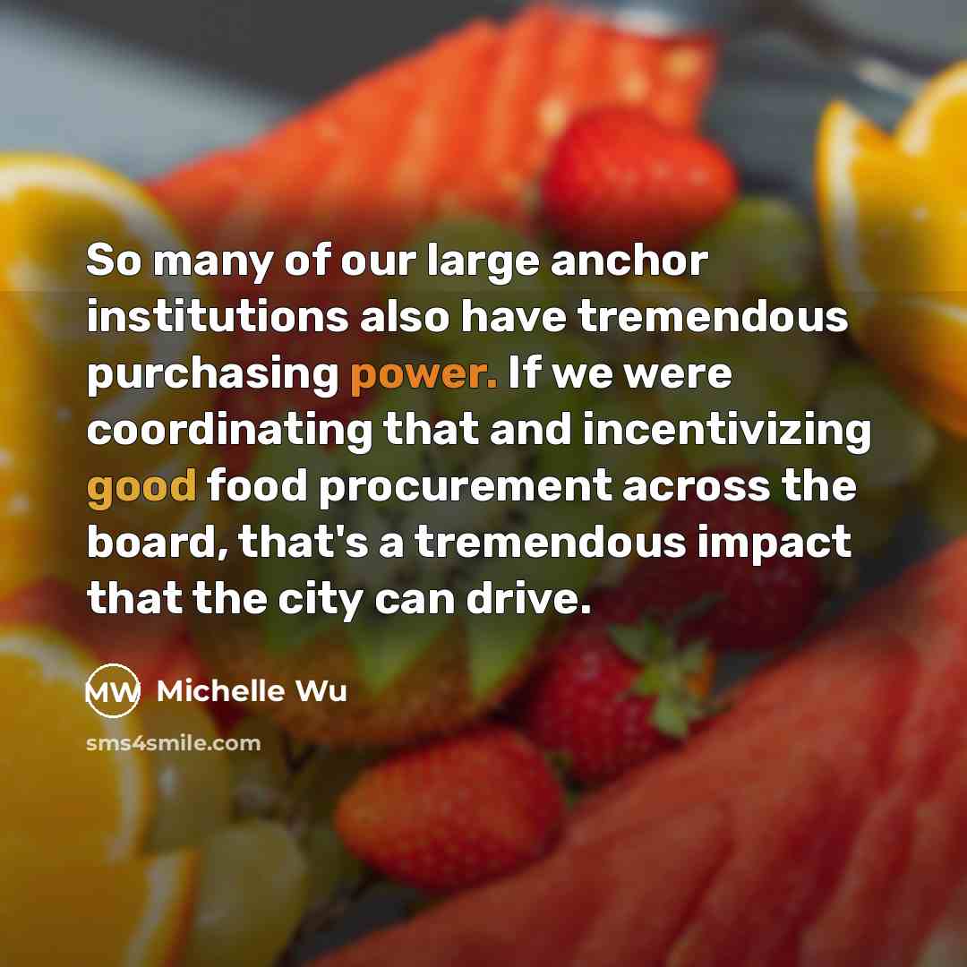 “So many of our large anchor institutions also have tremendous…” quote by Michelle Wu