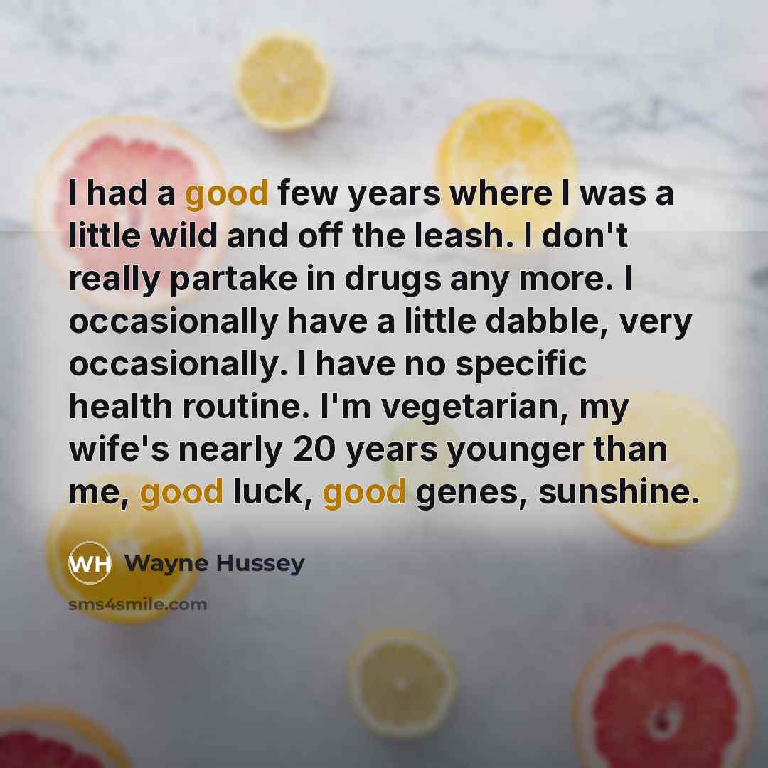 “I had a good few years where I was a…” quote by Wayne Hussey