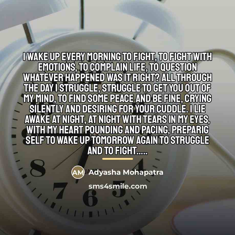 “I wake up every morning to fight, to fight with…” quote by Adyasha Mohapatra