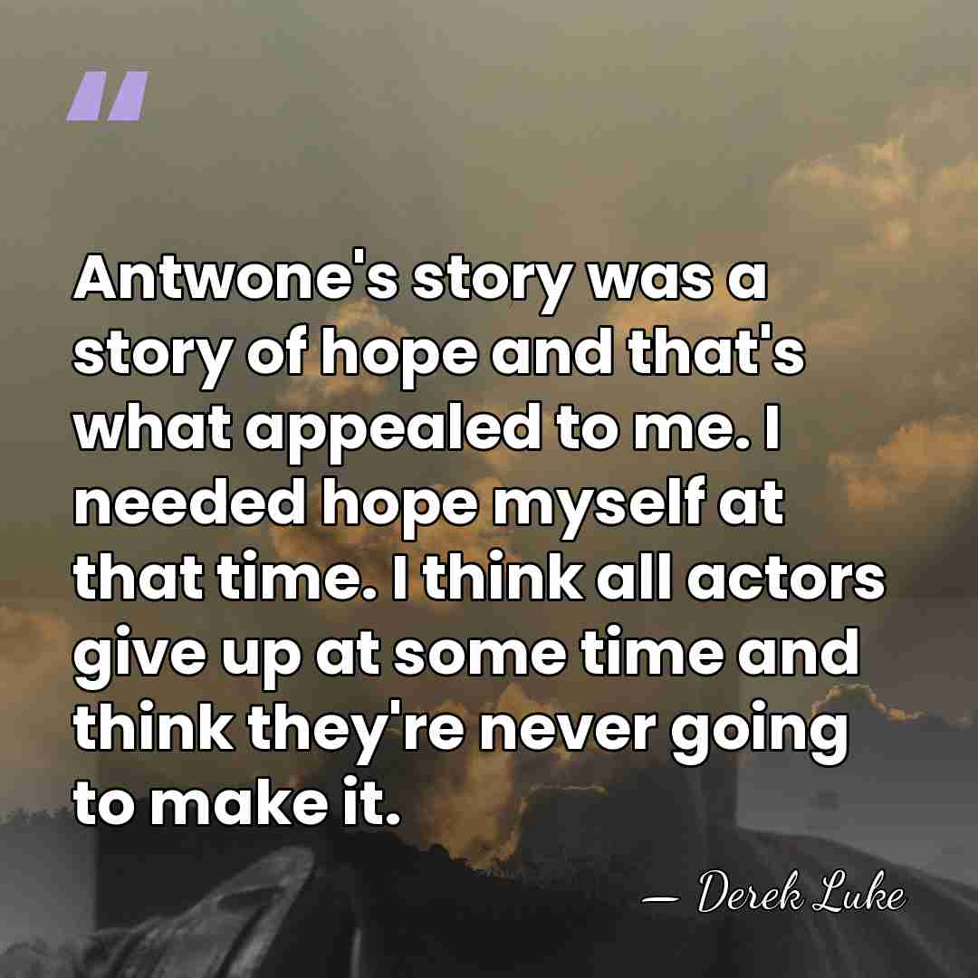 Antwone's story was a story of hope and that's what appealed to&hellip; - Derek Luke
