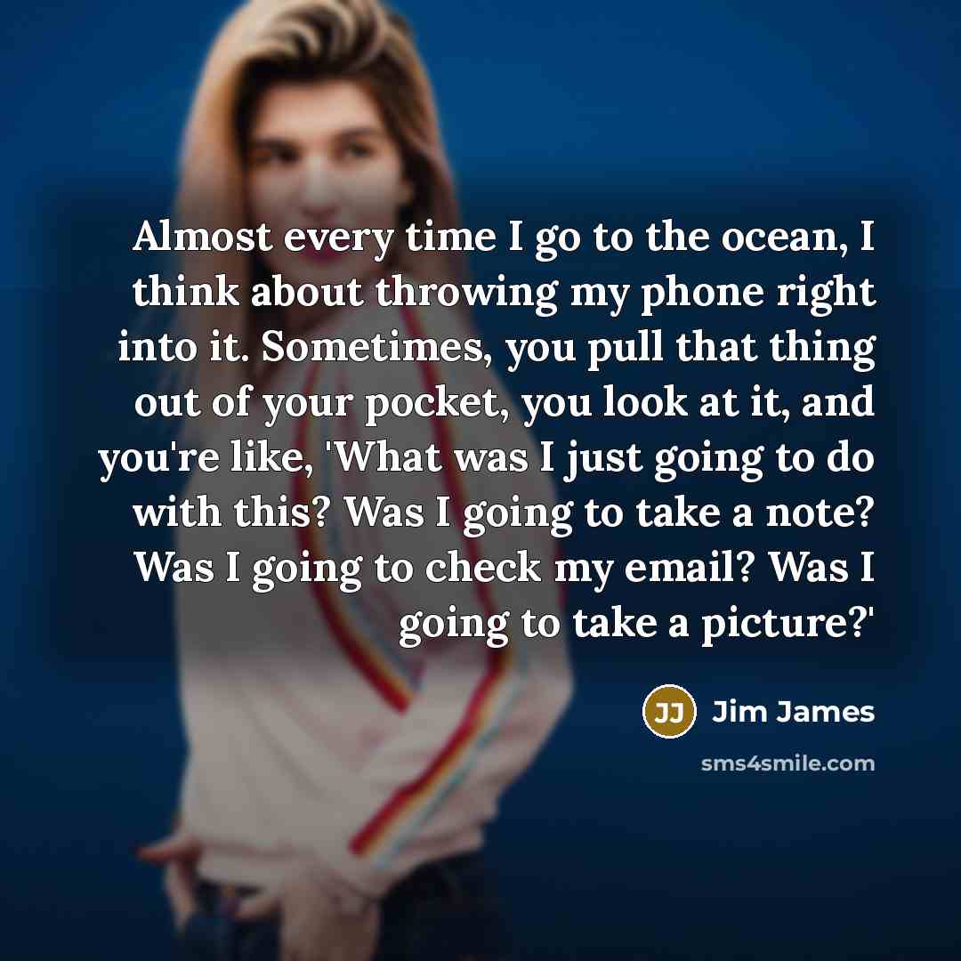 “Almost every time I go to the ocean, I think…” quote by Jim James