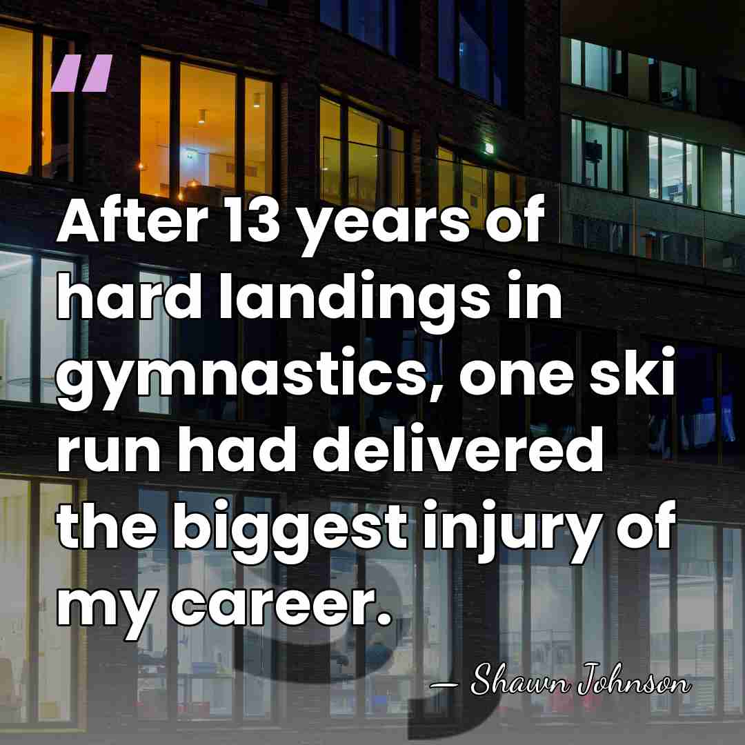 After 13 years of hard landings in gymnastics, one ski run had&hellip; - Shawn Johnson