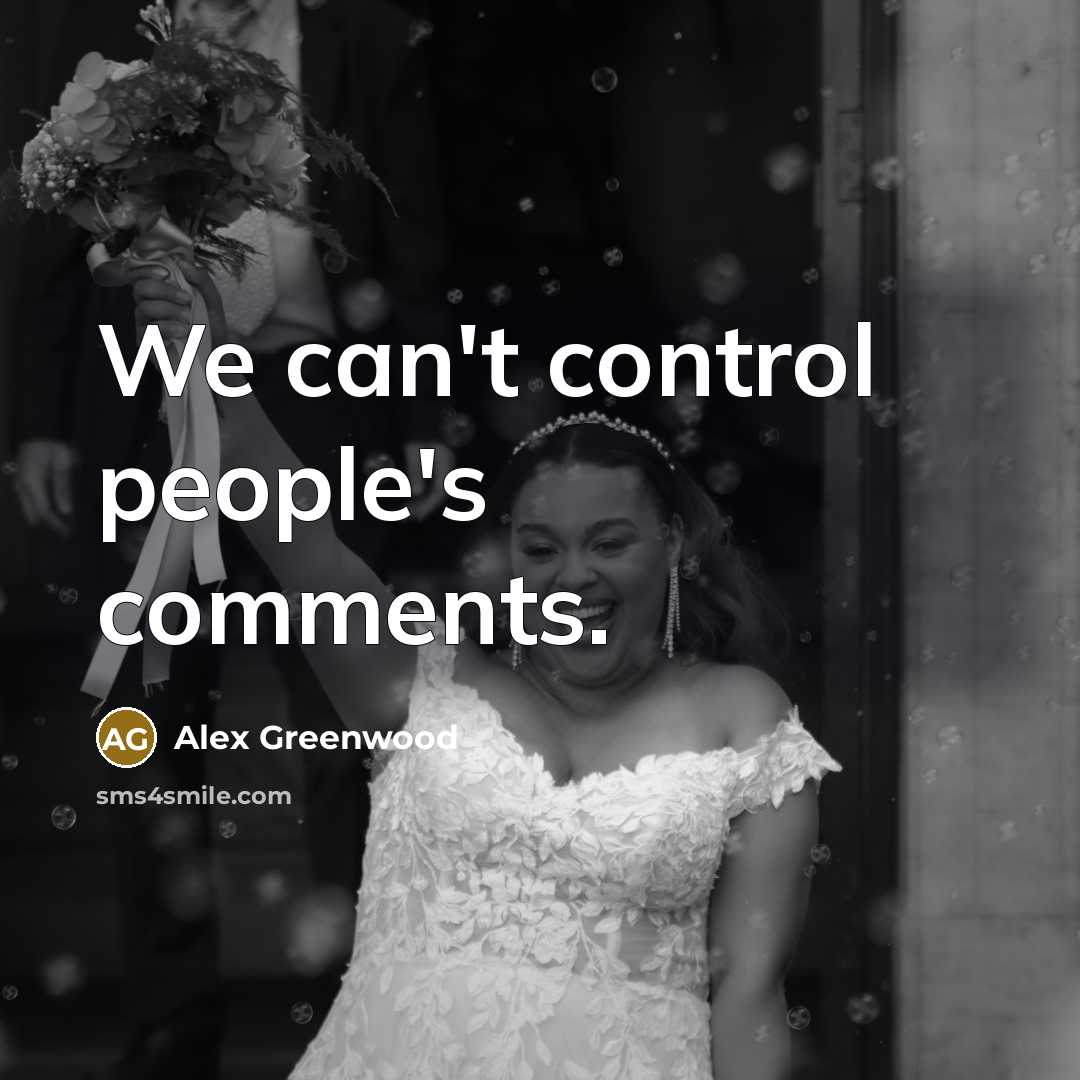 “We can't control people's comments.…” quote by Alex Greenwood