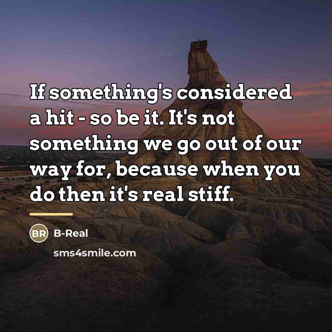 “If something's considered a hit - so be it. It's…” quote by B-Real