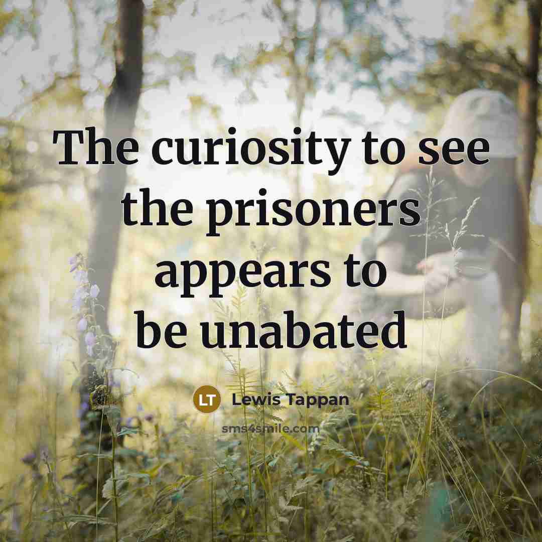 “The curiosity to see the prisoners appears to be unabated…” quote by Lewis Tappan