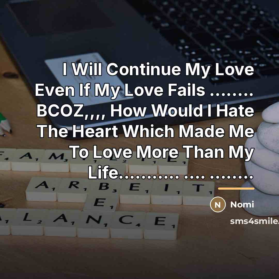 “I Will Continue My Love Even If My Love Fails…” quote by Nomi