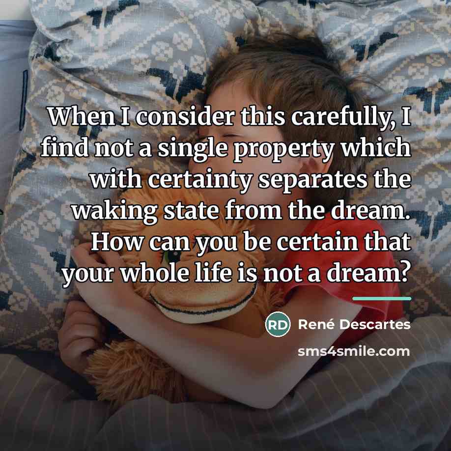 “When I consider this carefully, I find not a single…” quote by Rene Descartes