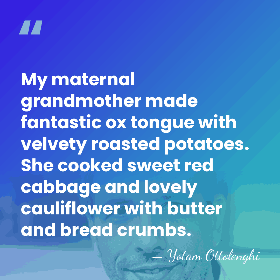 My maternal grandmother made fantastic ox tongue with velvety roasted potatoes. She&hellip; - Yotam Ottolenghi