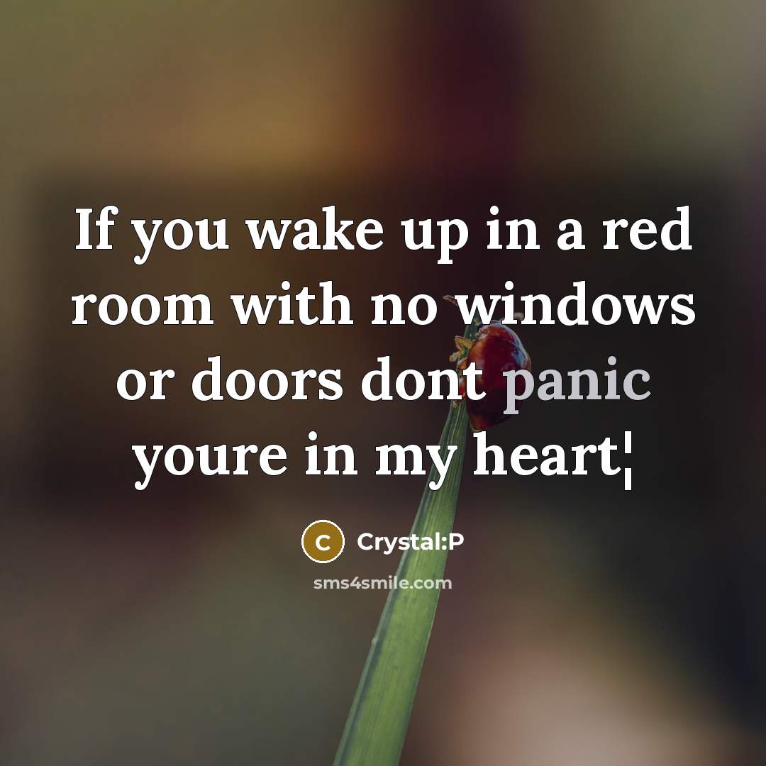 “If you wake up in a red room with no…” quote by Crystal:P