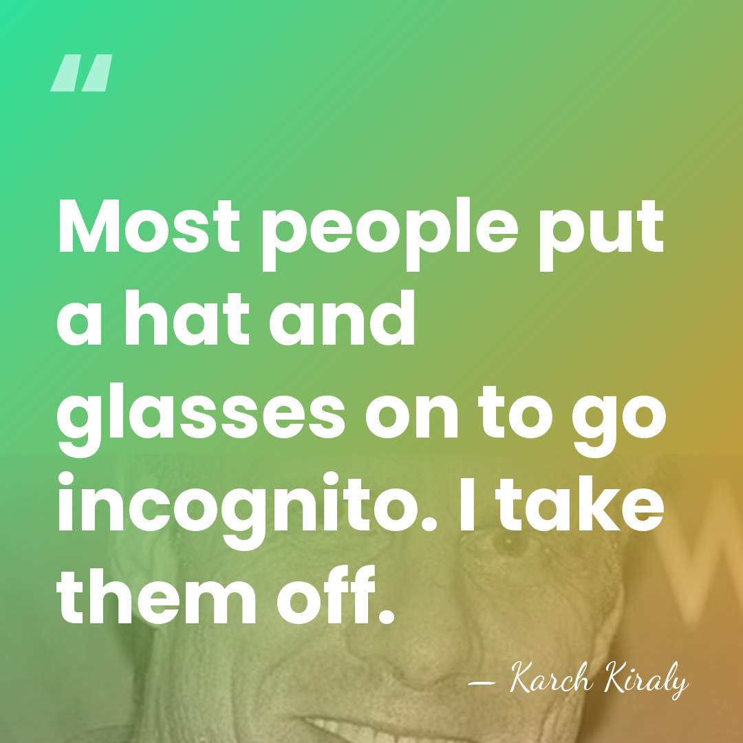Most people put a hat and glasses on to go incognito. I&hellip; - Karch Kiraly