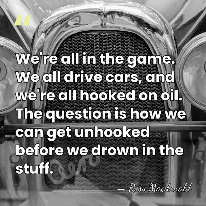 We're all in the game. We all drive cars, and we're all&hellip; - Ross Macdonald