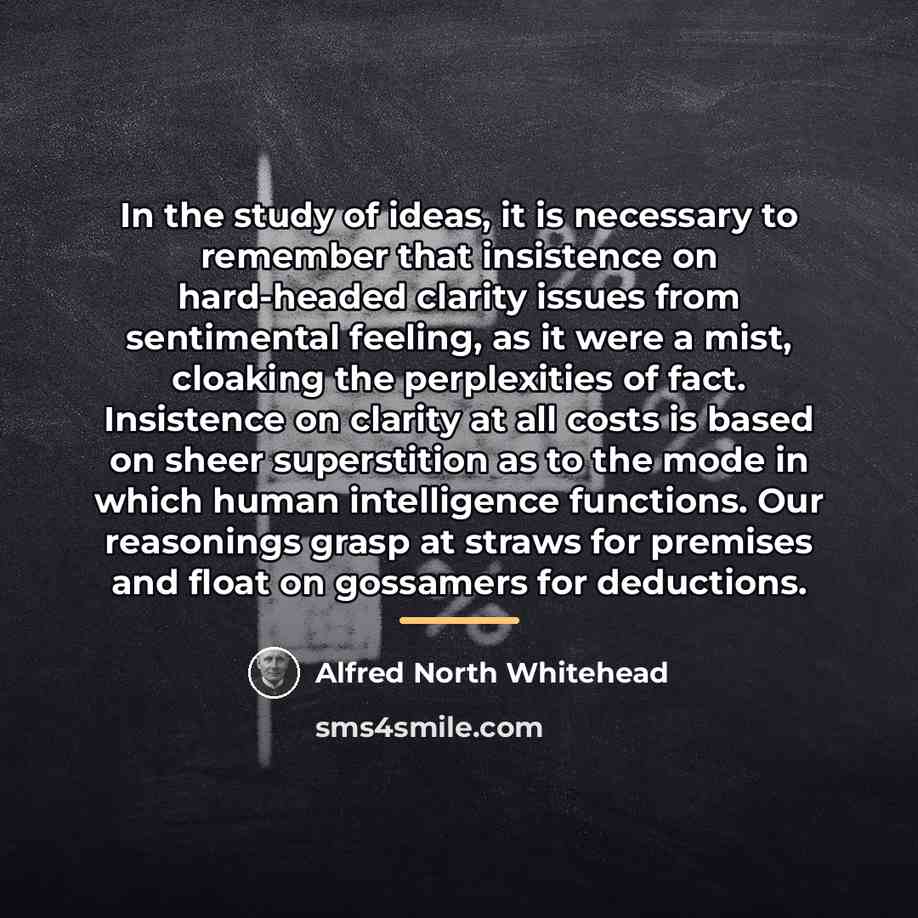 “In the study of ideas, it is necessary to remember…” quote by Alfred North Whitehead