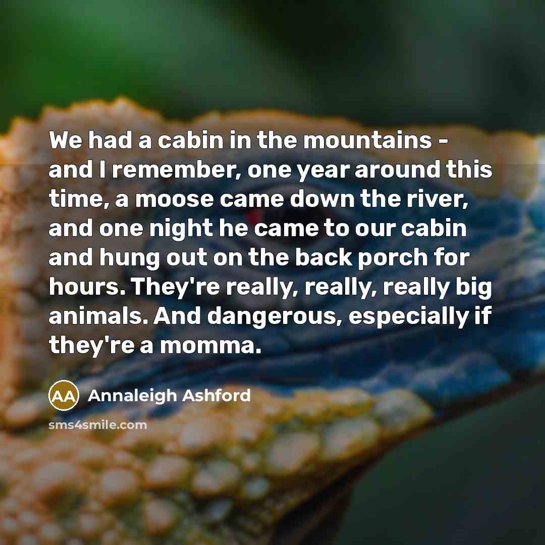 “We had a cabin in the mountains - and I…” quote by Annaleigh Ashford