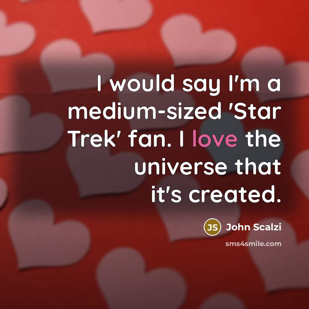 “I would say I'm a medium-sized 'Star Trek' fan. I…” quote by John Scalzi