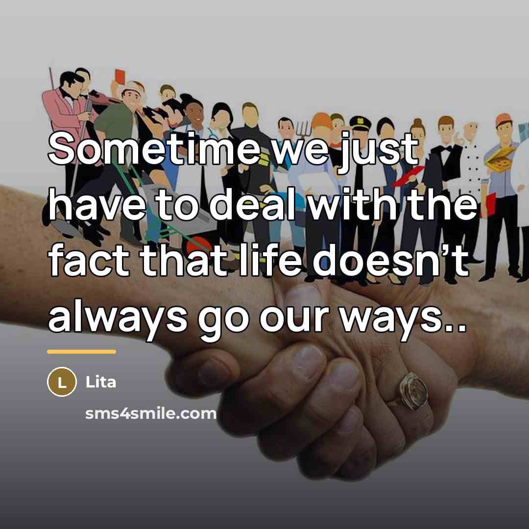 “Sometime we just have to deal with the fact that…” quote by Lita