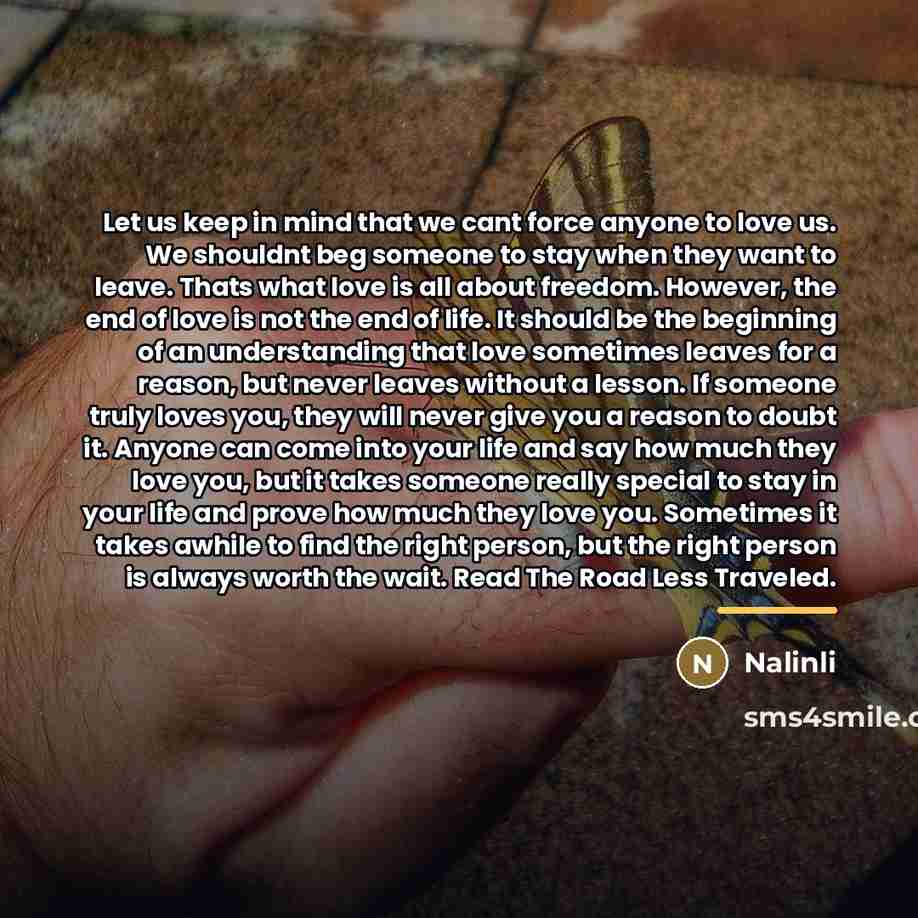 “Let us keep in mind that we cant force anyone…” quote by Nalinli