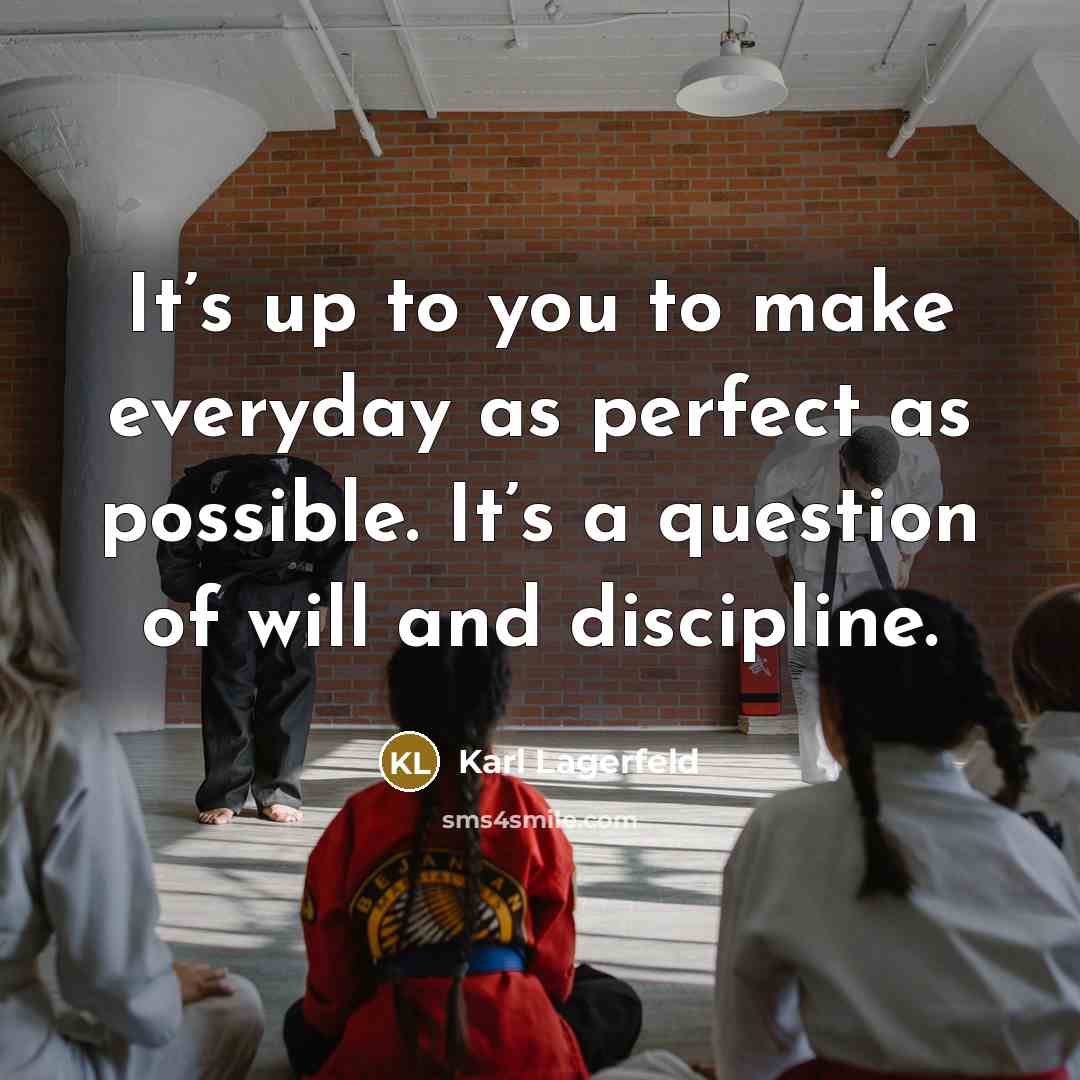 “It’s up to you to make everyday as perfect as…” quote by Karl Lagerfeld