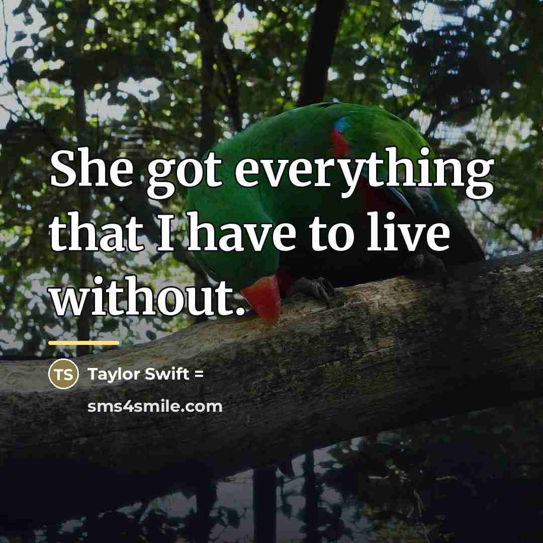“She got everything that I have to live without.…” quote by Anonymous